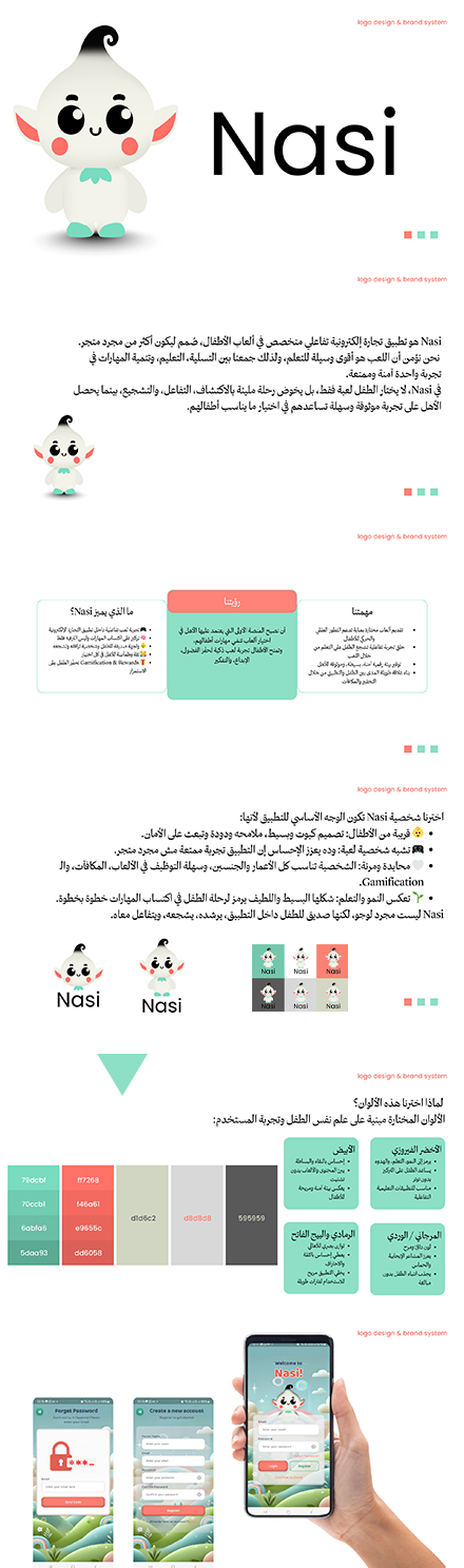 الهوية البصرية لمشروع Nasi